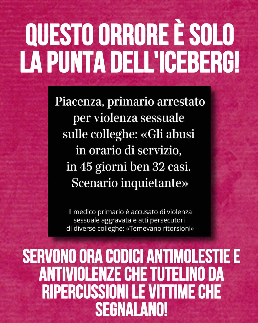 Questo orrore è solo la punta dell’iceberg!